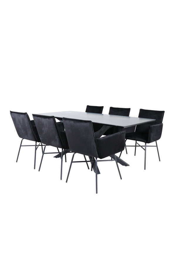 Matgrupp Piazza med stolarna Petra-GR Dining Set-Venture Home-peaceofhome.se