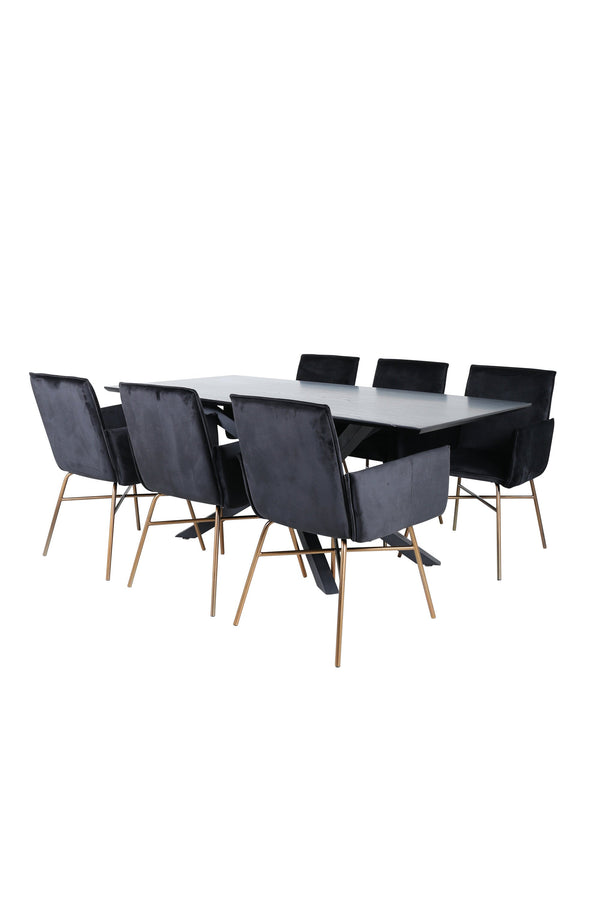 Matgrupp Piazza med stolarna Petra-GR Dining Set-Venture Home-peaceofhome.se