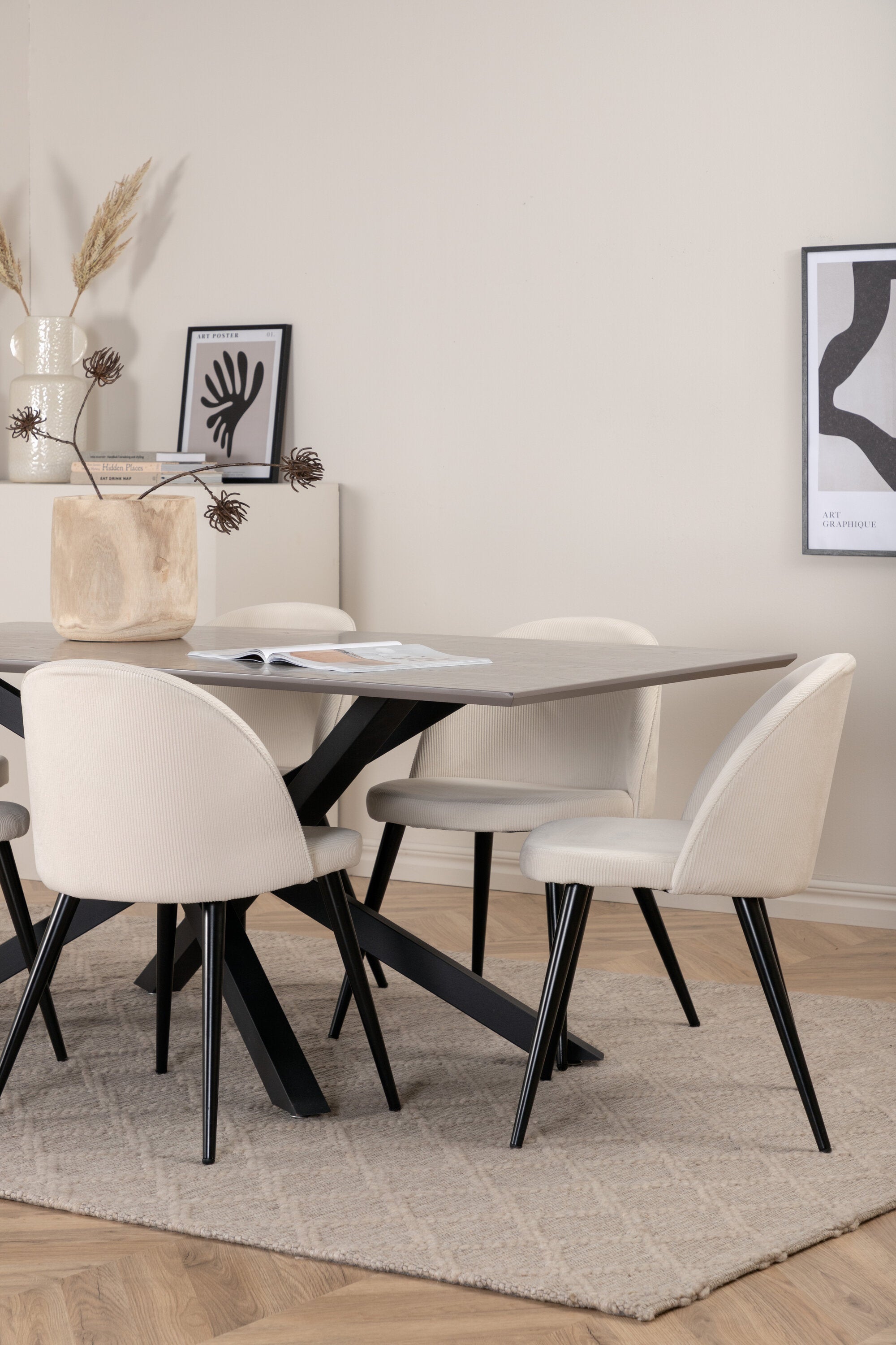 Matgrupp Piazza med stolarna Velvet-GR Dining Set-Venture Home-peaceofhome.se