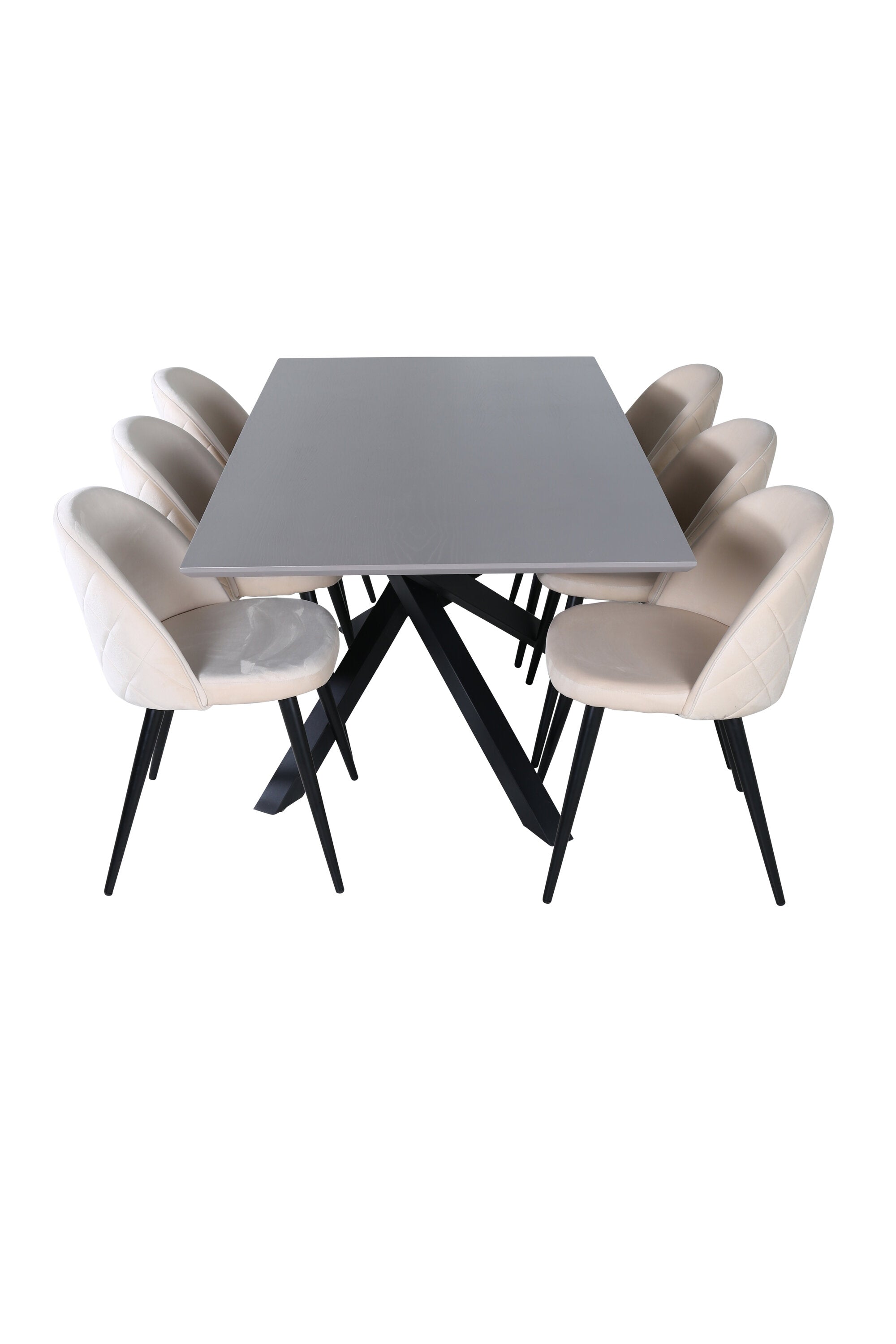 Matgrupp Piazza med stolarna Velvet-GR Dining Set-Venture Home-peaceofhome.se