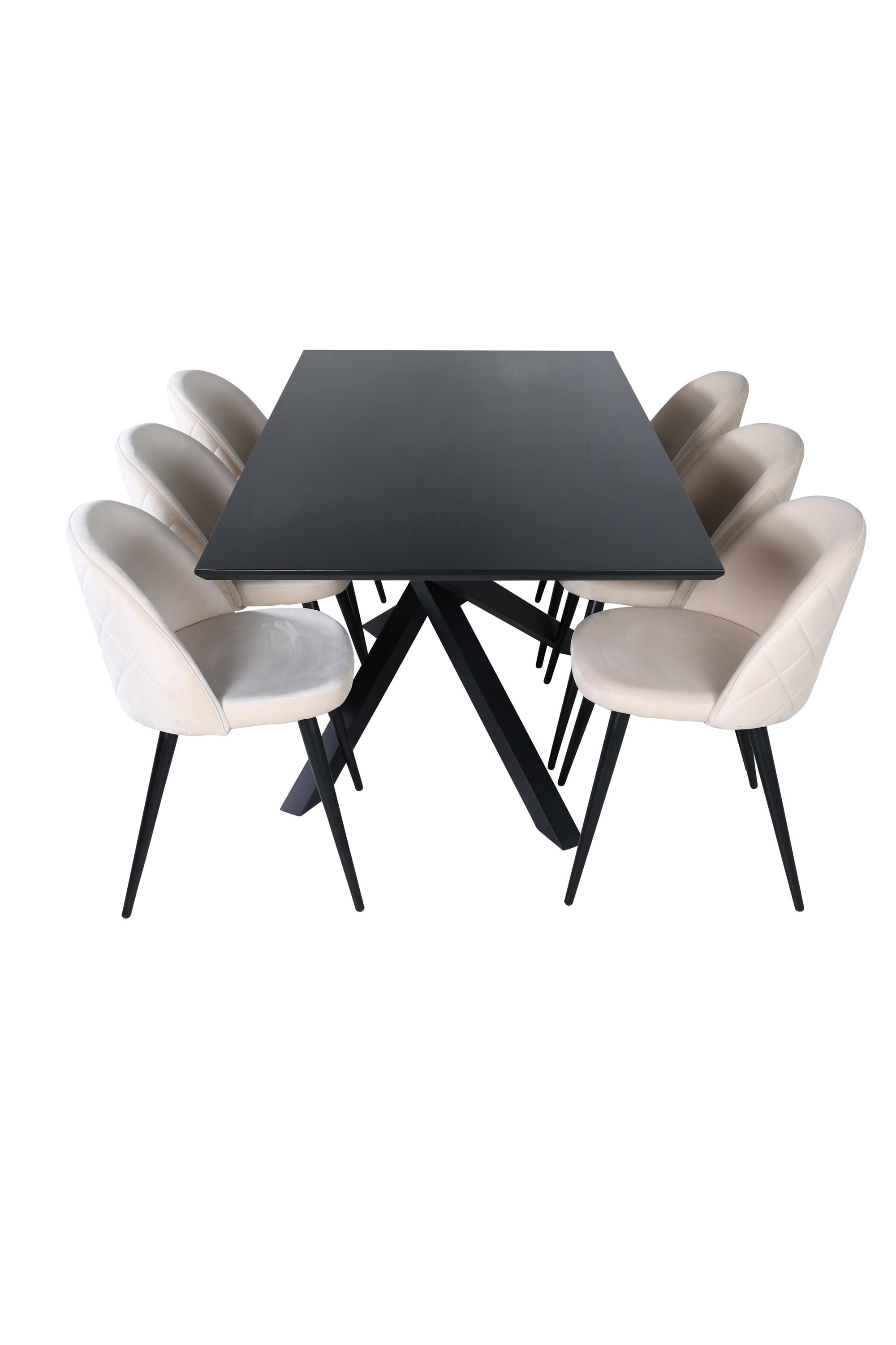 Matgrupp Piazza med stolarna Velvet-GR Dining Set-Venture Home-peaceofhome.se