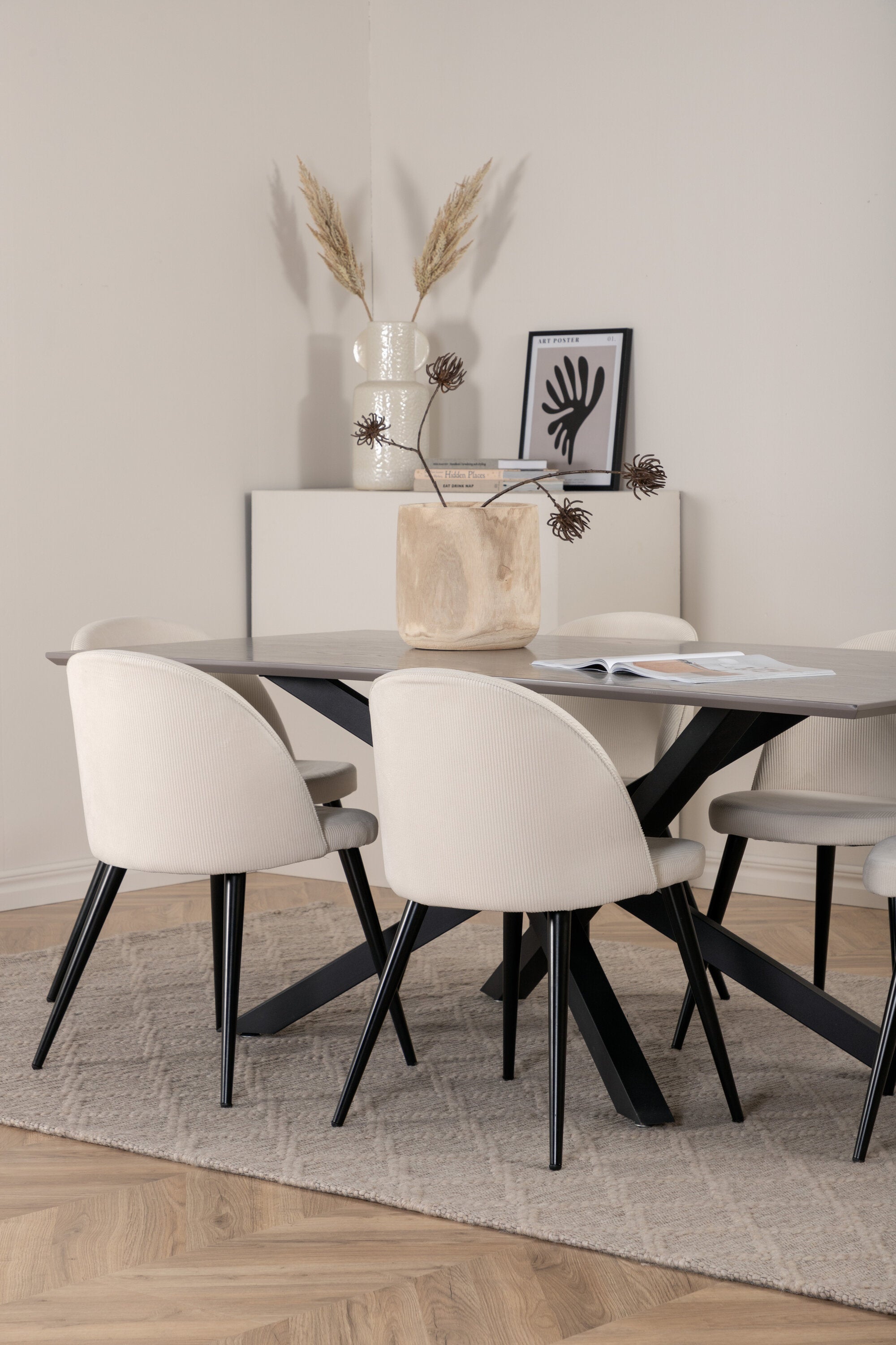 Matgrupp Piazza med stolarna Velvet-GR Dining Set-Venture Home-peaceofhome.se