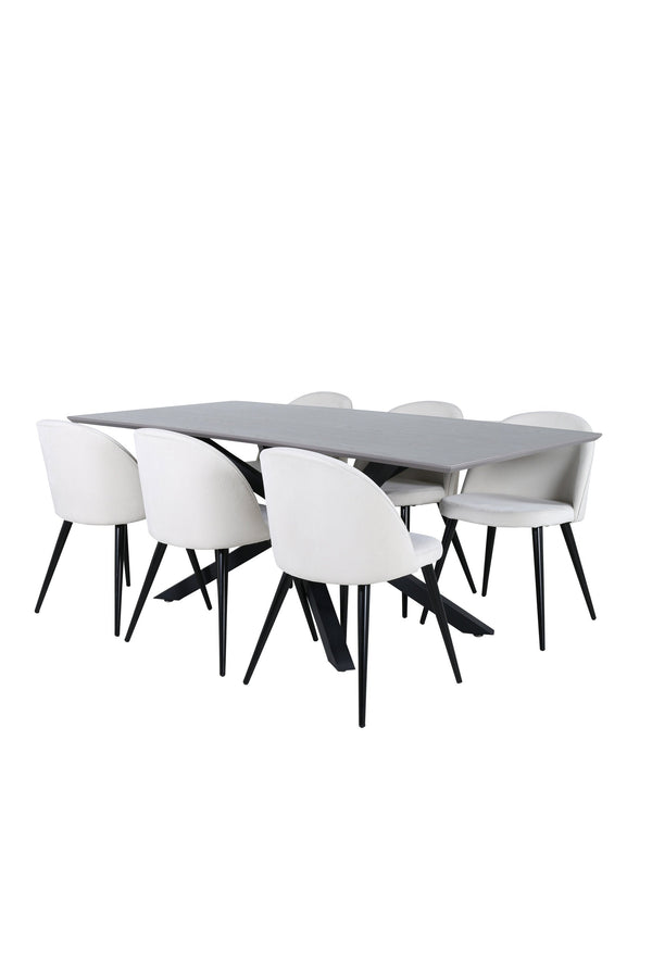 Matgrupp Piazza med stolarna Velvet-GR Dining Set-Venture Home-peaceofhome.se