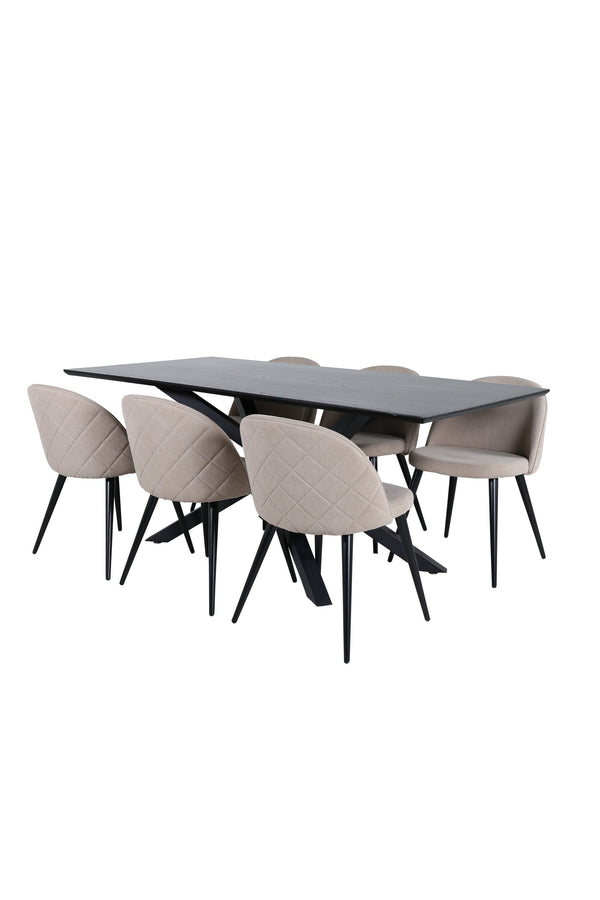 Matgrupp Piazza med stolarna Velvet-GR Dining Set-Venture Home-peaceofhome.se