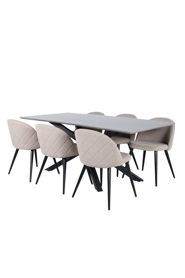 Matgrupp Piazza med stolarna Velvet-GR Dining Set-Venture Home-peaceofhome.se