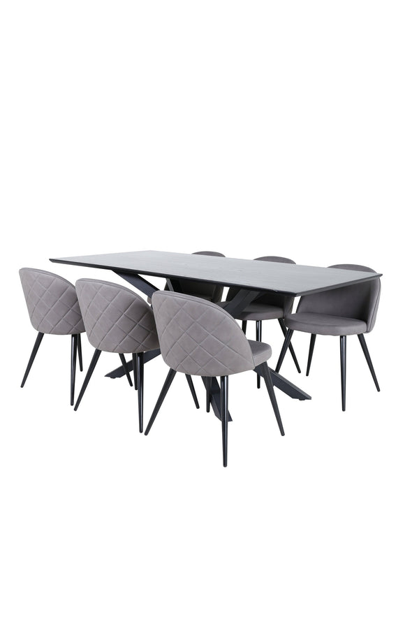 Matgrupp Piazza med stolarna Velvet-GR Dining Set-Venture Home-peaceofhome.se