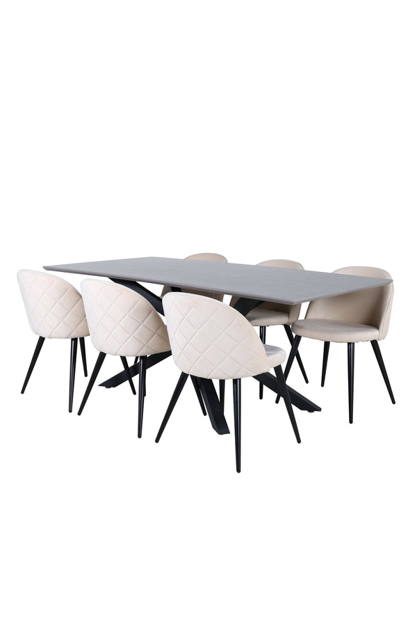 Matgrupp Piazza med stolarna Velvet-GR Dining Set-Venture Home-peaceofhome.se