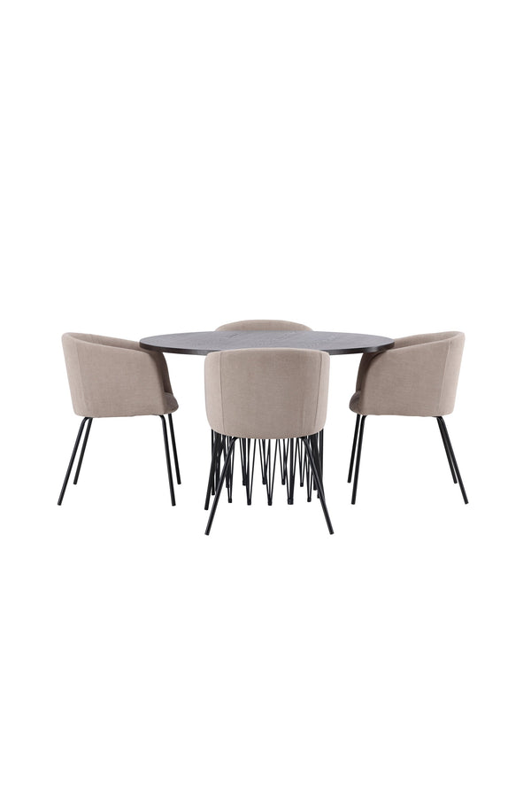 Matgrupp Stone med stolarna Berit-GR Dining Set-Venture Home-peaceofhome.se