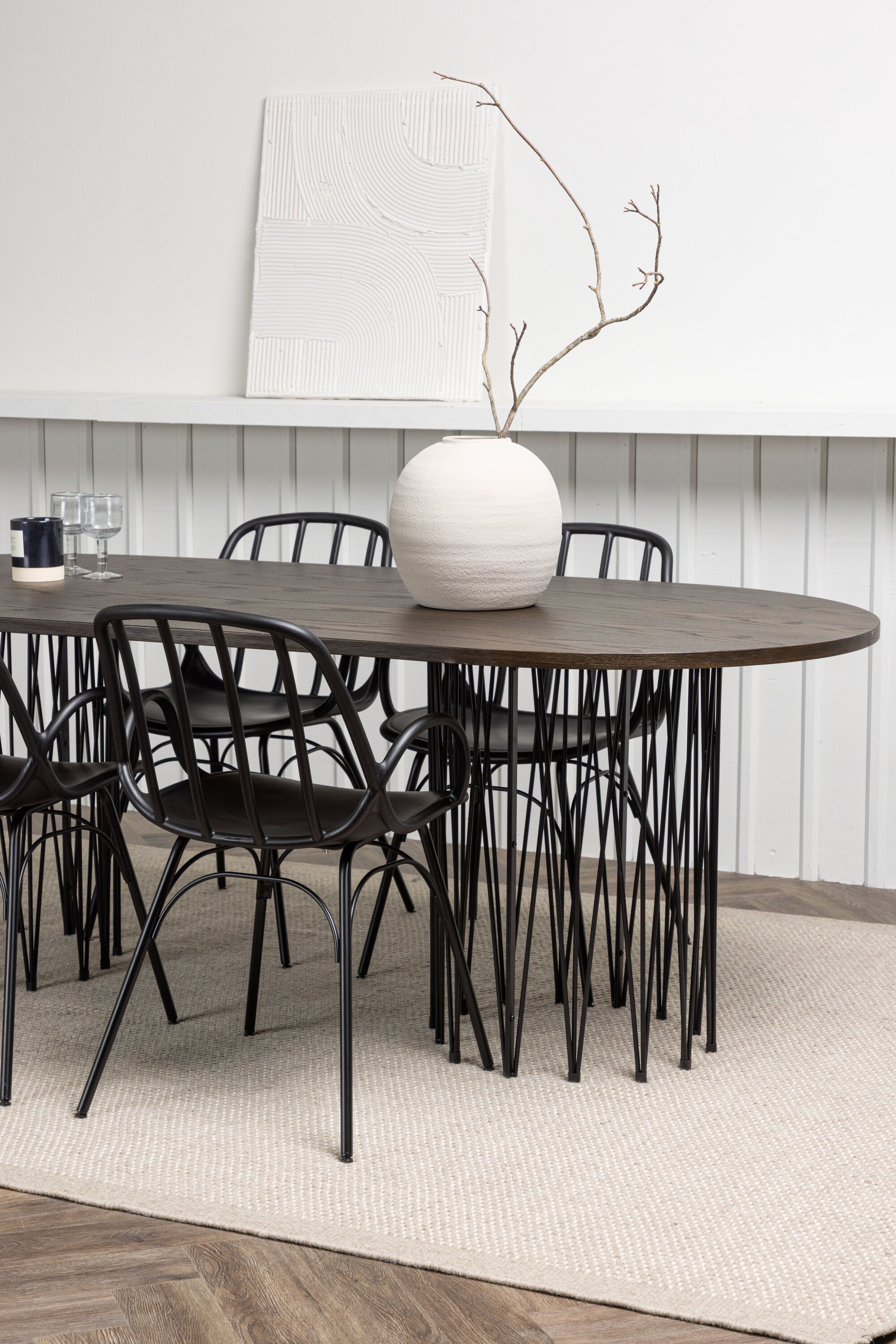 Matgrupp Stone med stolarna Dyrön-GR Dining Set-Venture Home-peaceofhome.se