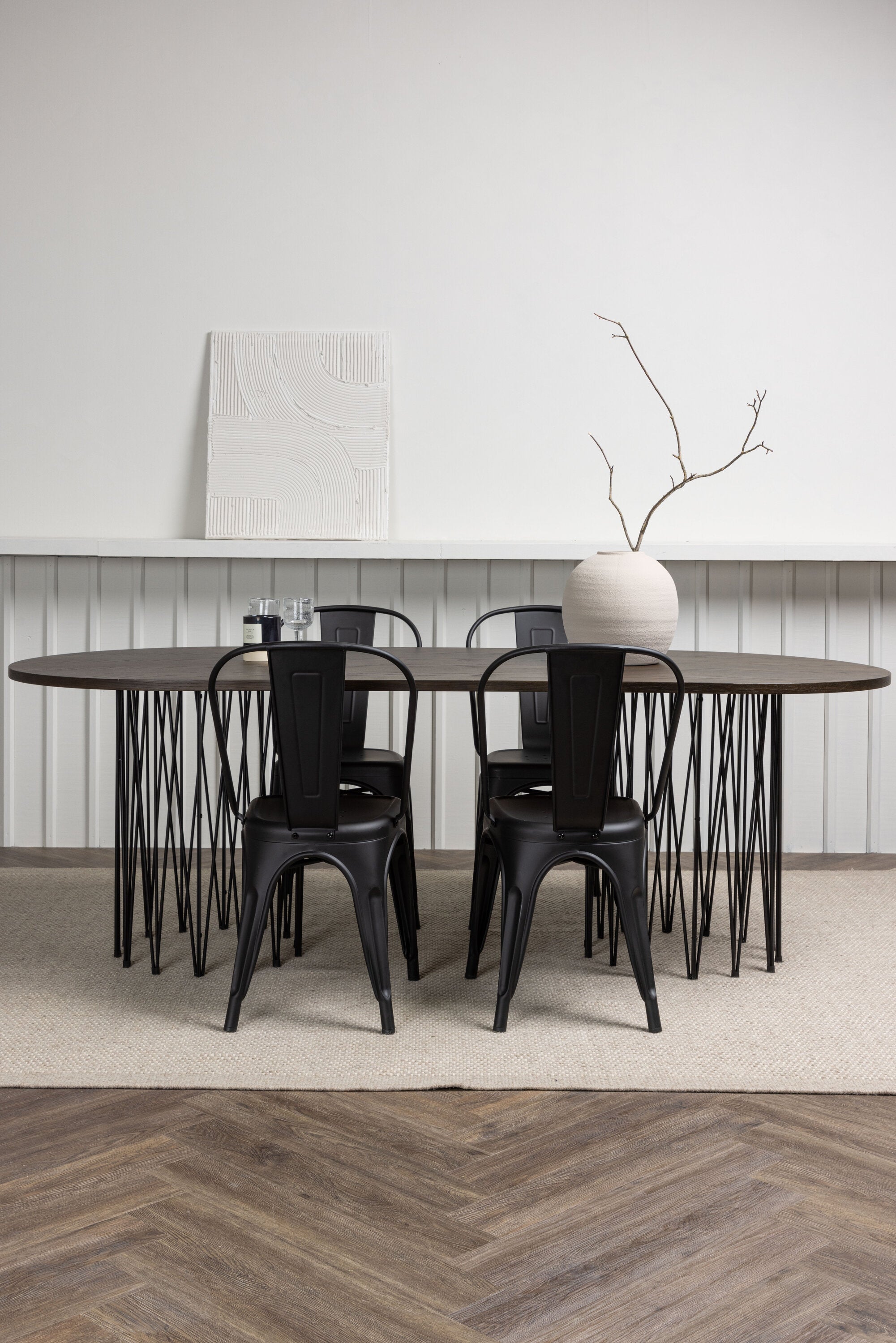 Matgrupp Stone med stolarna Tempe-GR Dining Set-Venture Home-peaceofhome.se