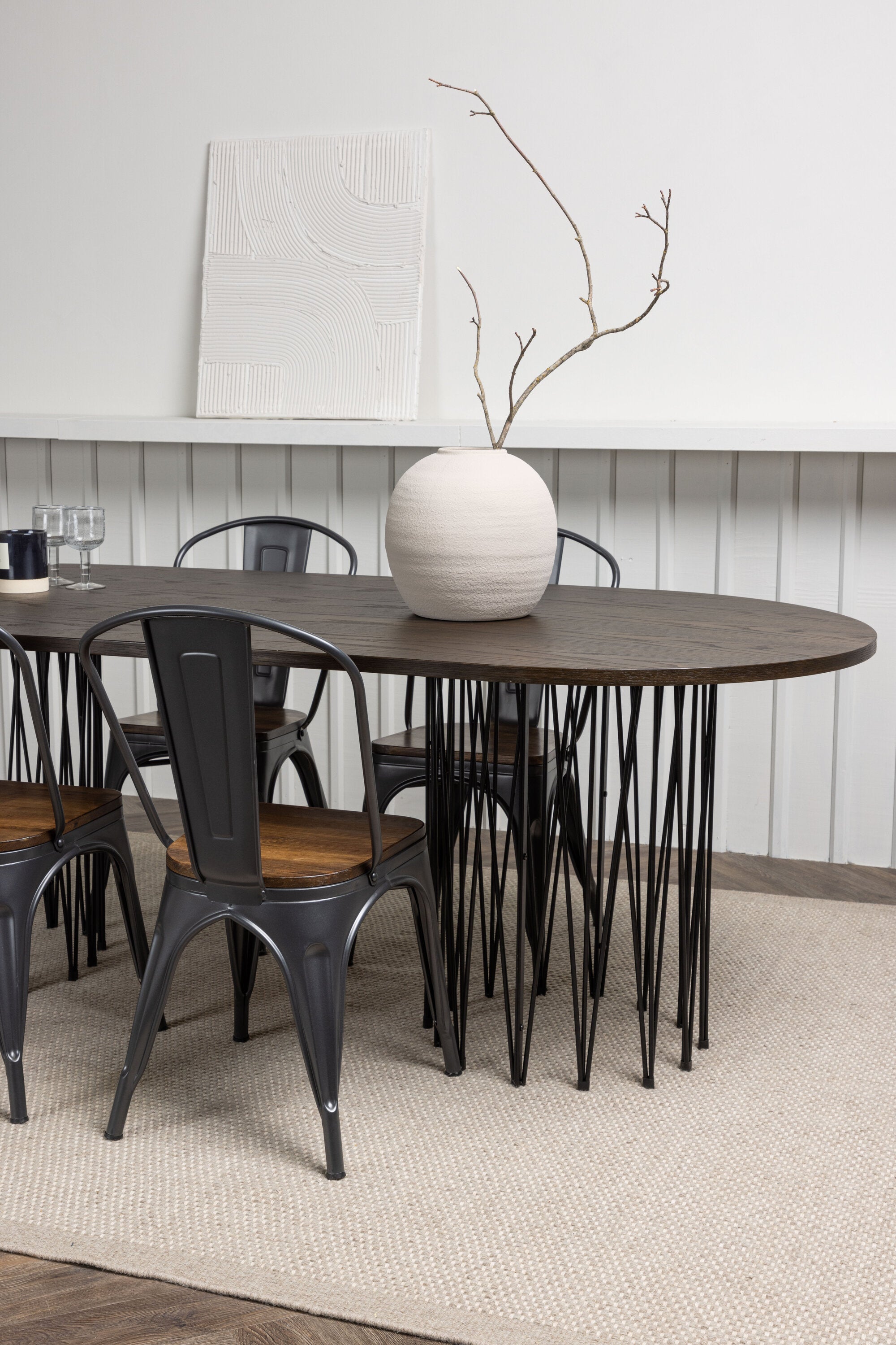 Matgrupp Stone med stolarna Tempe-GR Dining Set-Venture Home-peaceofhome.se