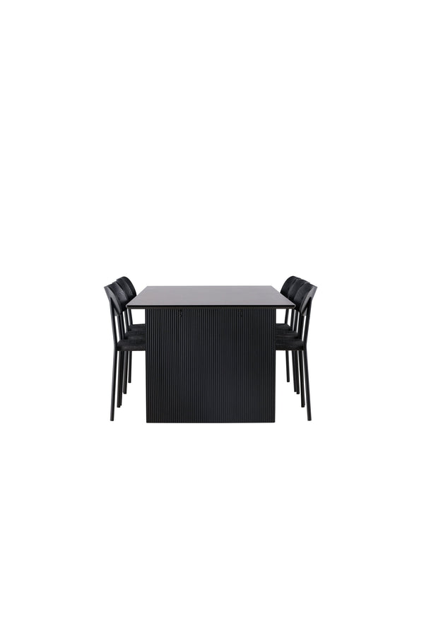 Matgrupp Vail med stolarna Polly-GR Dining Set-Venture Home-peaceofhome.se