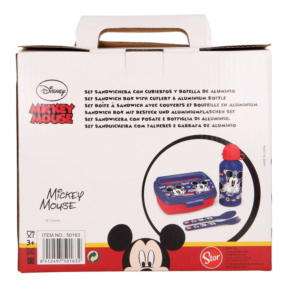 Matset för barn Mickey Mouse Happy smiles 21 x 18 x 7 cm Röd Blå-Kontor och Kontorsmaterial, Skol- och utbildningsmaterial-Mickey Mouse-peaceofhome.se