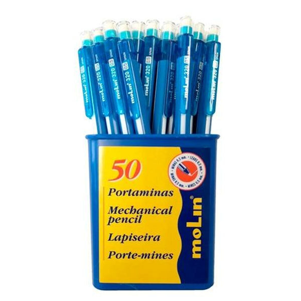 Mechanical pencil set Molin Blå 0,5 mm (50 Delar)-Kontor och Kontorsmaterial, Kulspetspennor, pennor och skrivverktyg-Molin-peaceofhome.se