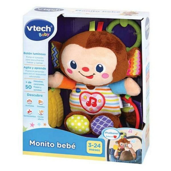 Mjuk aktivitetsleksak för bebis Monito Bebé Vtech (ES)-Leksaker och spel, Mjuka leksaker-Vtech-peaceofhome.se