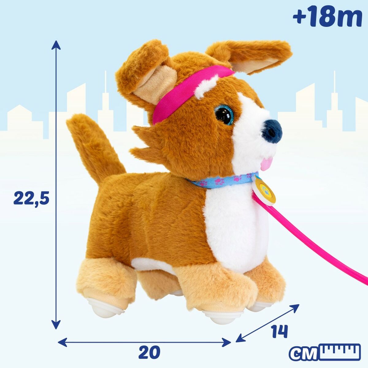 Mjukdjur Eolo Sprint Puppy Hund 20 x 22,5 x 14 cm (4 antal)-Leksaker och spel, Mjuka leksaker-Eolo-peaceofhome.se