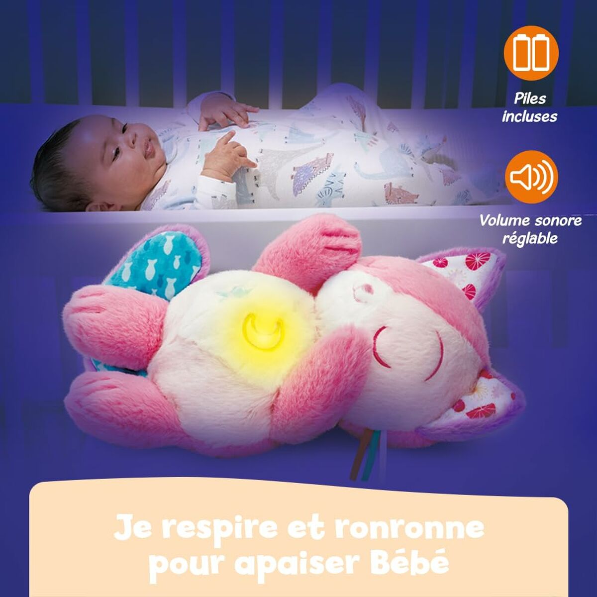 Mjukdjur med ljud Vtech Baby-Bebis, Sovrum-Vtech Baby-peaceofhome.se