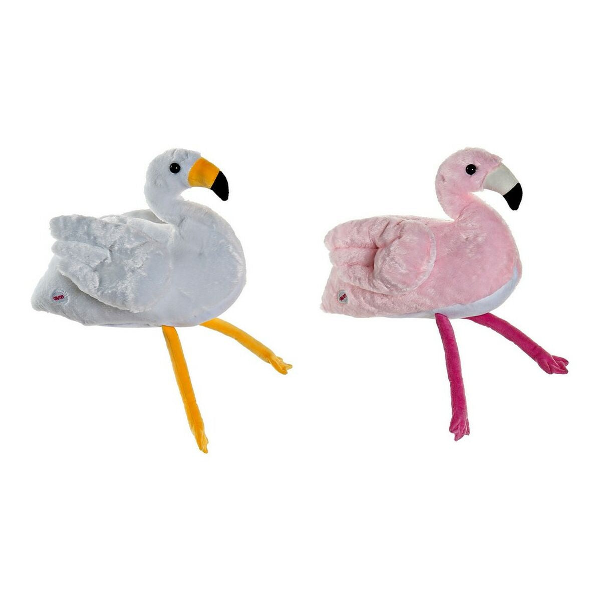 Mjukisleksak DKD Home Decor Vit Rosa Barn Rosa flamingo 34 x 25 x 27 cm (2 antal)-Leksaker och spel, Mjuka leksaker-DKD Home Decor-peaceofhome.se