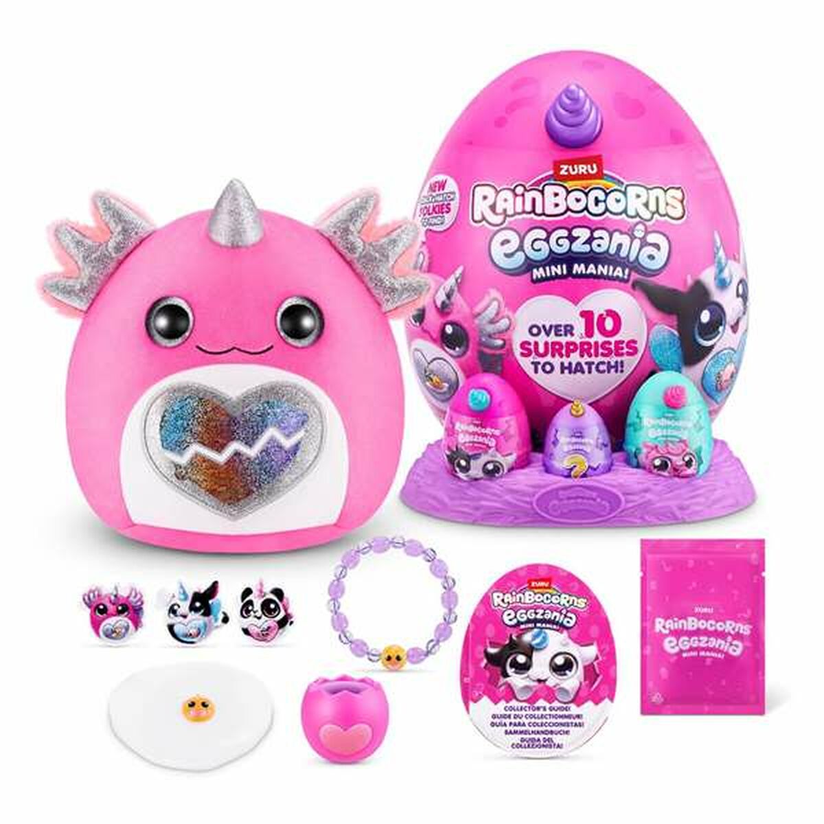 Mjukisleksak Zuru Rainbocorns Eggzania djur Enhörning 23 x 19 cm-Leksaker och spel, Mjuka leksaker-Zuru-peaceofhome.se