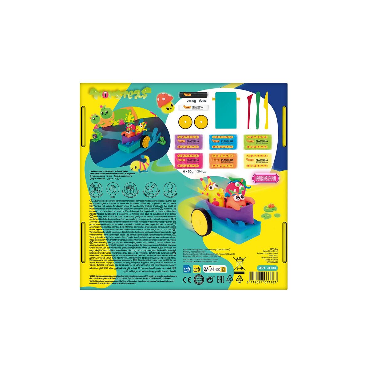 Modellera Spel Jovi Crazy Cars Monsters Multicolour (1 Delar)-Leksaker och spel, Kreativa aktiviteter-Jovi-peaceofhome.se