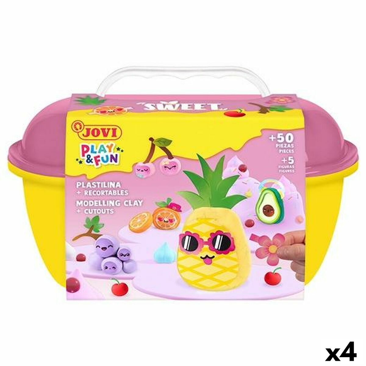 Modellera Spel Jovi PLAY&FUN SWEET Multicolour (4 antal)-Leksaker och spel, Kreativa aktiviteter-Jovi-peaceofhome.se