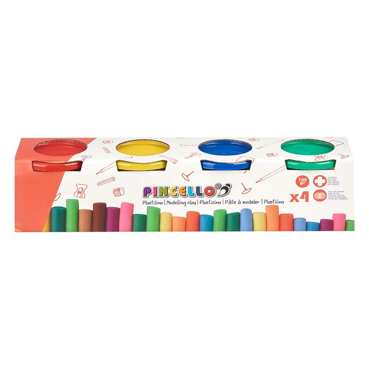 Modellera Spel Pincello 502 502 Gul Blå Röd Grön (12 antal)-Leksaker och spel, Kreativa aktiviteter-Pincello-peaceofhome.se