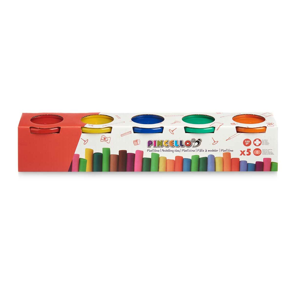 Modellera Spel Pincello 503 503 Gul Blå Röd Grön Orange (12 antal)-Leksaker och spel, Kreativa aktiviteter-Pincello-peaceofhome.se