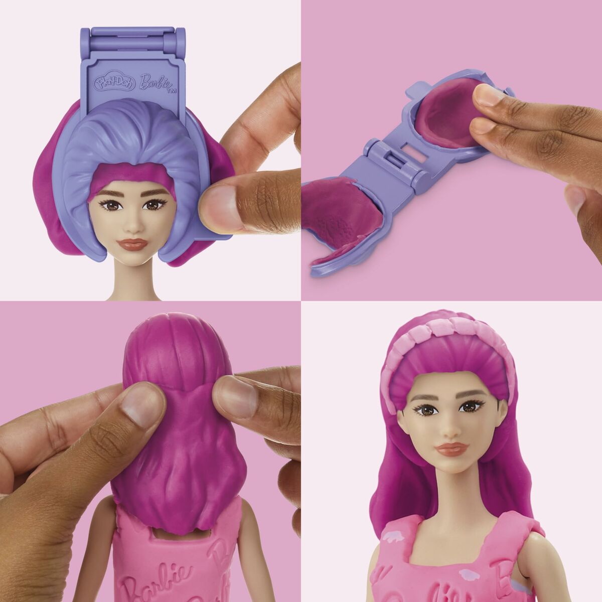 Modellera Spel Play-Doh Barbie Hearts & Hair Multicolour-Leksaker och spel, Kreativa aktiviteter-Play-Doh-peaceofhome.se