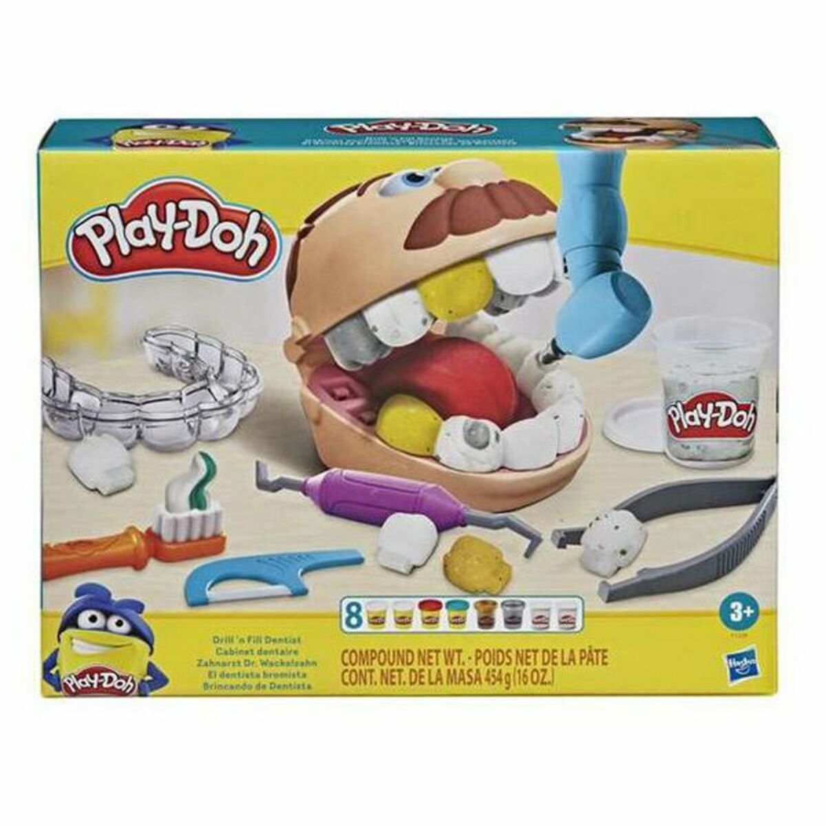 Modellera Spel Play-Doh F1259 8 botes Dentista-Leksaker och spel, Kreativa aktiviteter-Play-Doh-peaceofhome.se