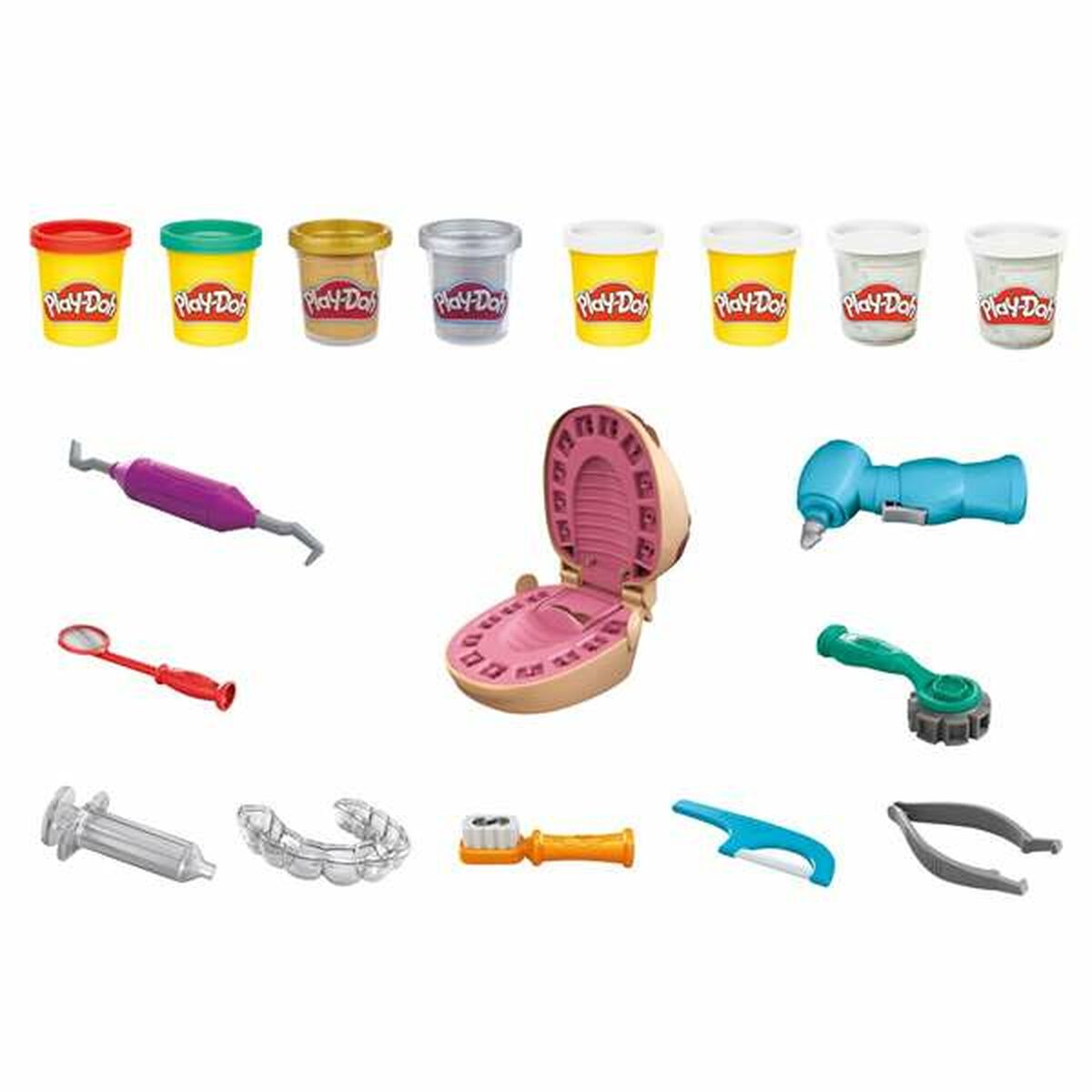 Modellera Spel Play-Doh F1259 8 botes Dentista-Leksaker och spel, Kreativa aktiviteter-Play-Doh-peaceofhome.se