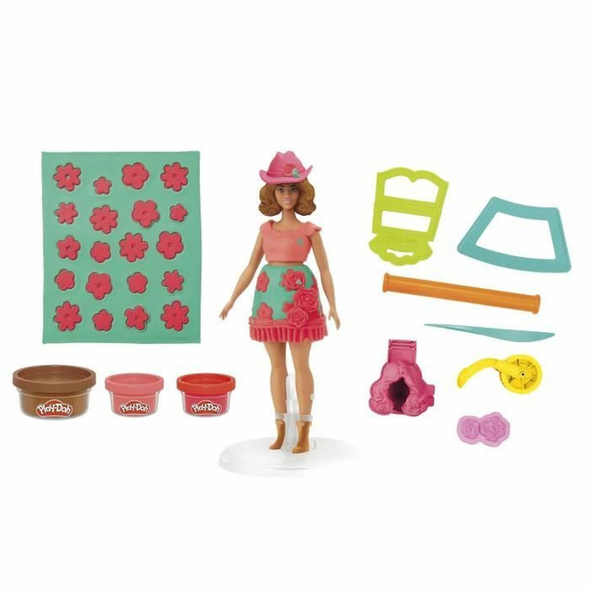 Modellera Spel Play-Doh Florals & Fringe Multicolour-Leksaker och spel, Kreativa aktiviteter-Play-Doh-peaceofhome.se