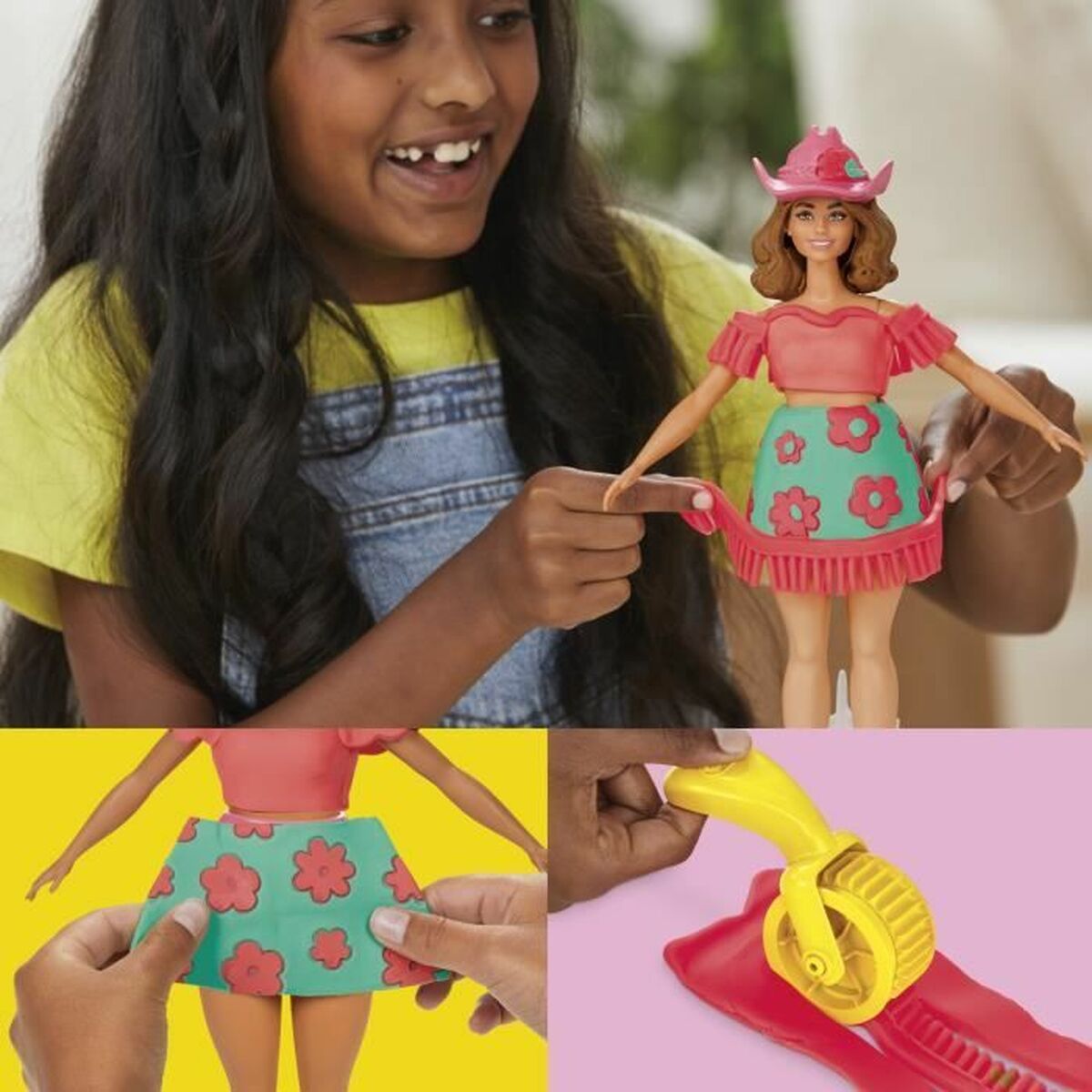 Modellera Spel Play-Doh Florals & Fringe Multicolour-Leksaker och spel, Kreativa aktiviteter-Play-Doh-peaceofhome.se