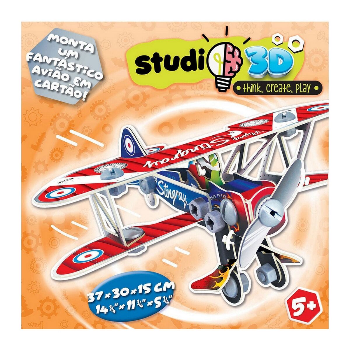 Modellflygplan Educa Studio 3D 56 Delar (37 x 30 x 15 cm)-Leksaker och spel, Fordon-Educa-peaceofhome.se