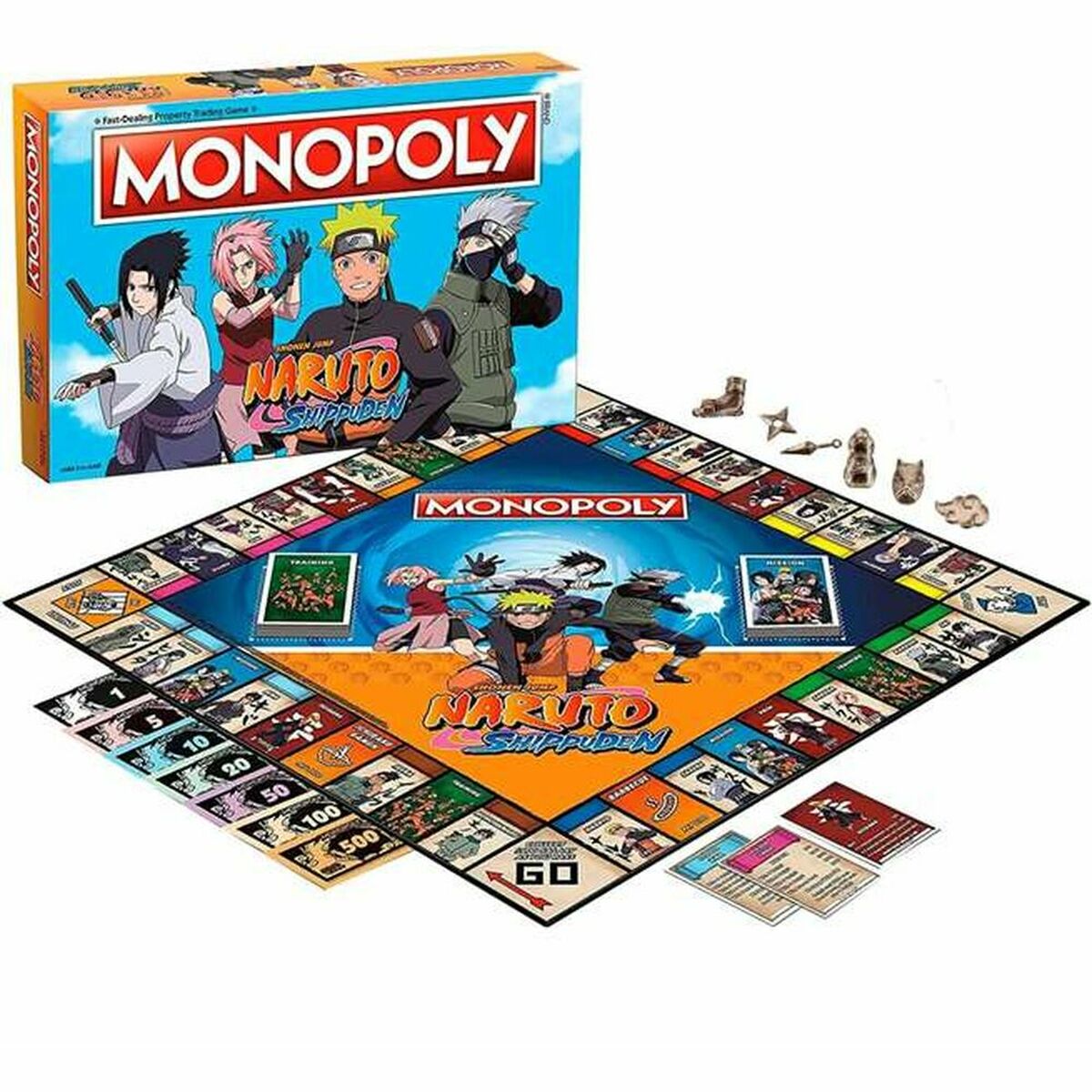 Monopoly Hasbro Naruto Shippuden (ES)-Leksaker och spel, Spel och tillbehör-Eleven Force-peaceofhome.se