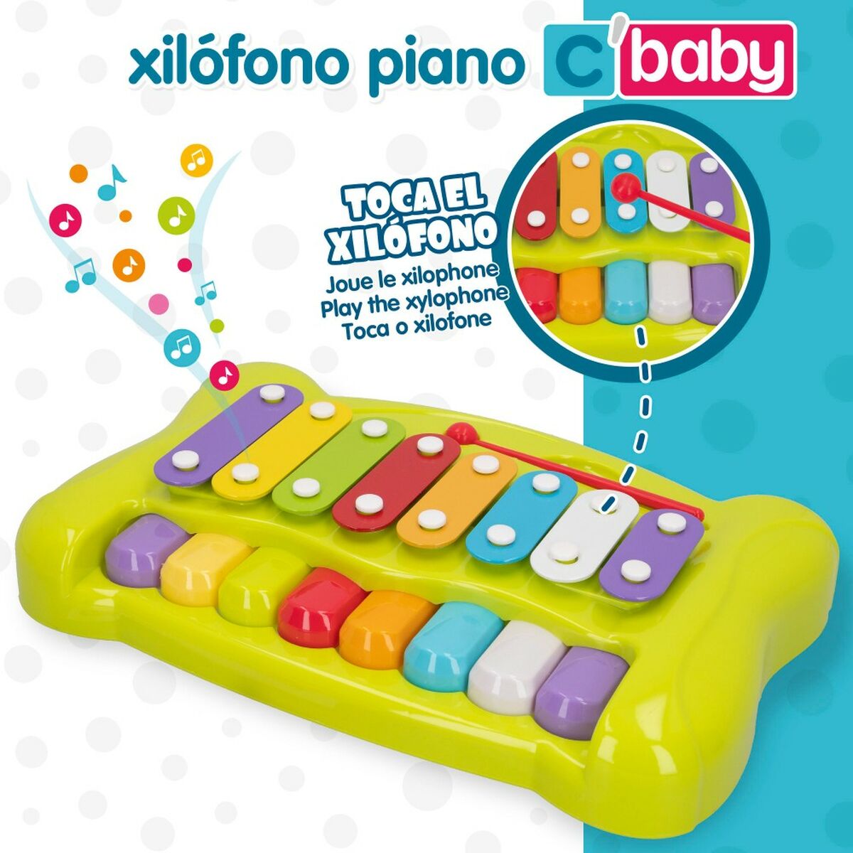 Musikalisk Leksak Colorbaby Metall Plast 34 x 6 x 21 cm (6 antal)-Leksaker och spel, Barns Musikinstrument-Colorbaby-peaceofhome.se