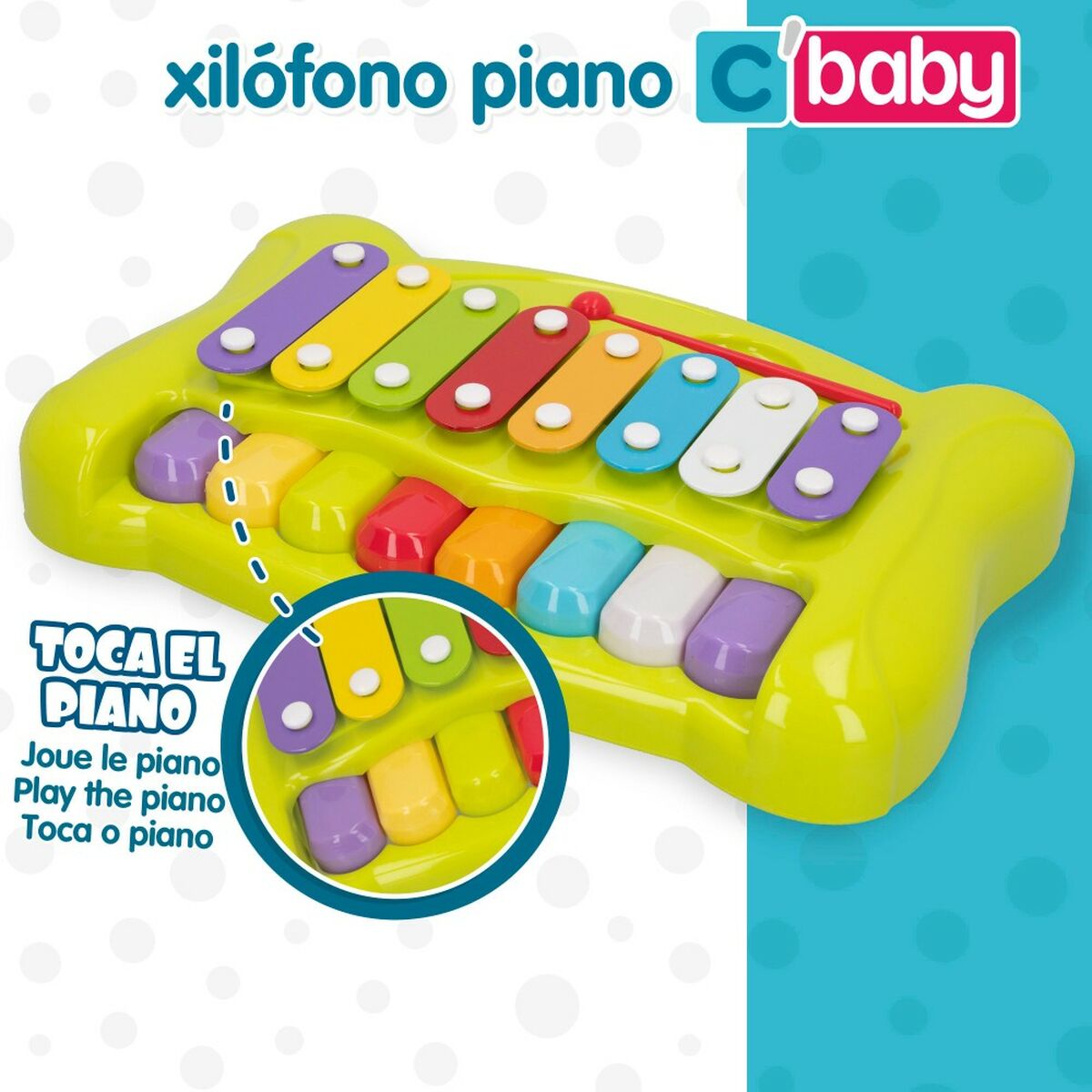 Musikalisk Leksak Colorbaby Metall Plast 34 x 6 x 21 cm (6 antal)-Leksaker och spel, Barns Musikinstrument-Colorbaby-peaceofhome.se