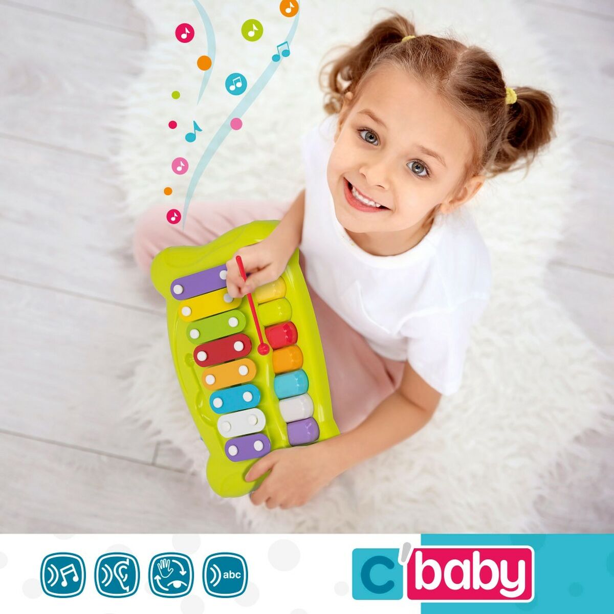 Musikalisk Leksak Colorbaby Metall Plast 34 x 6 x 21 cm (6 antal)-Leksaker och spel, Barns Musikinstrument-Colorbaby-peaceofhome.se