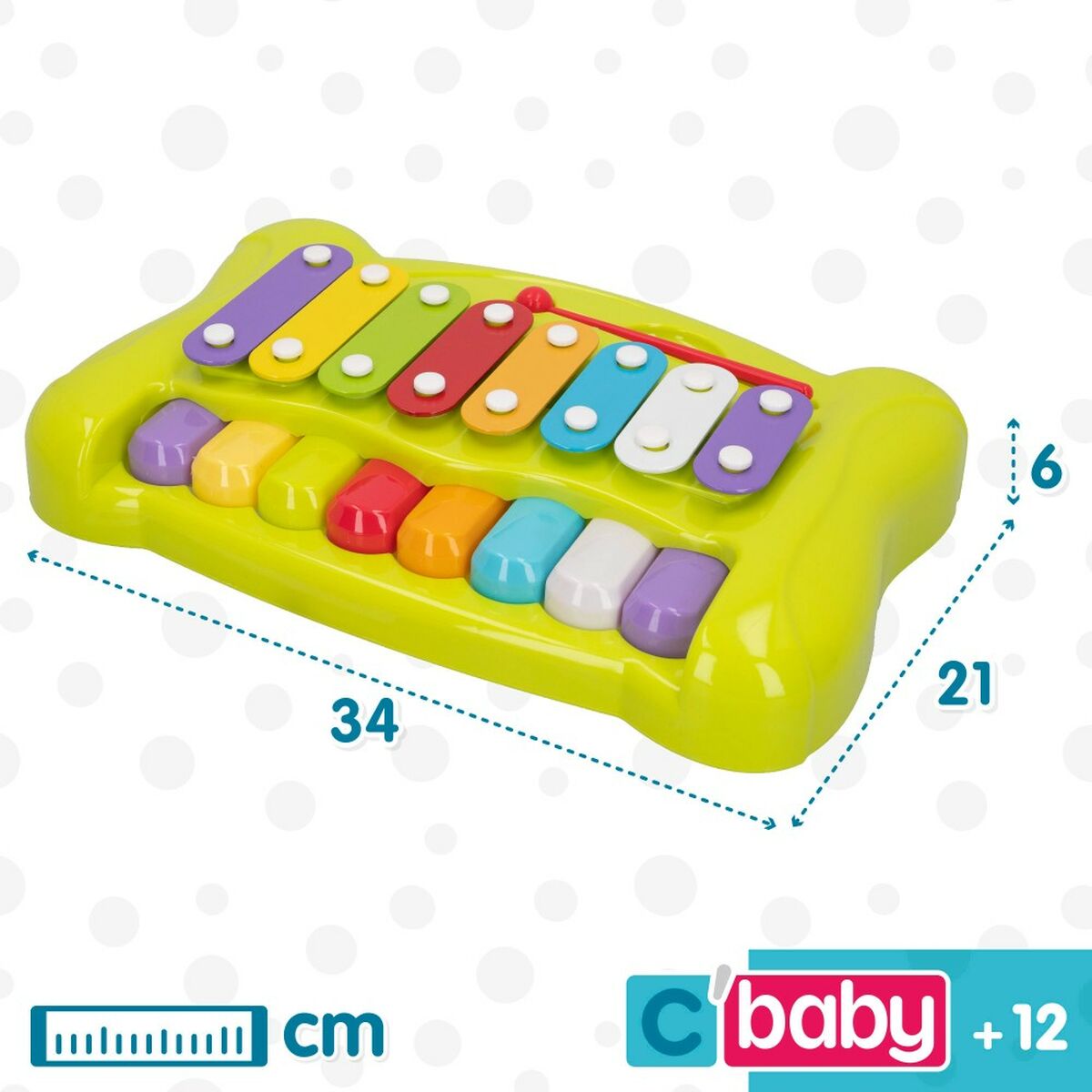 Musikalisk Leksak Colorbaby Metall Plast 34 x 6 x 21 cm (6 antal)-Leksaker och spel, Barns Musikinstrument-Colorbaby-peaceofhome.se