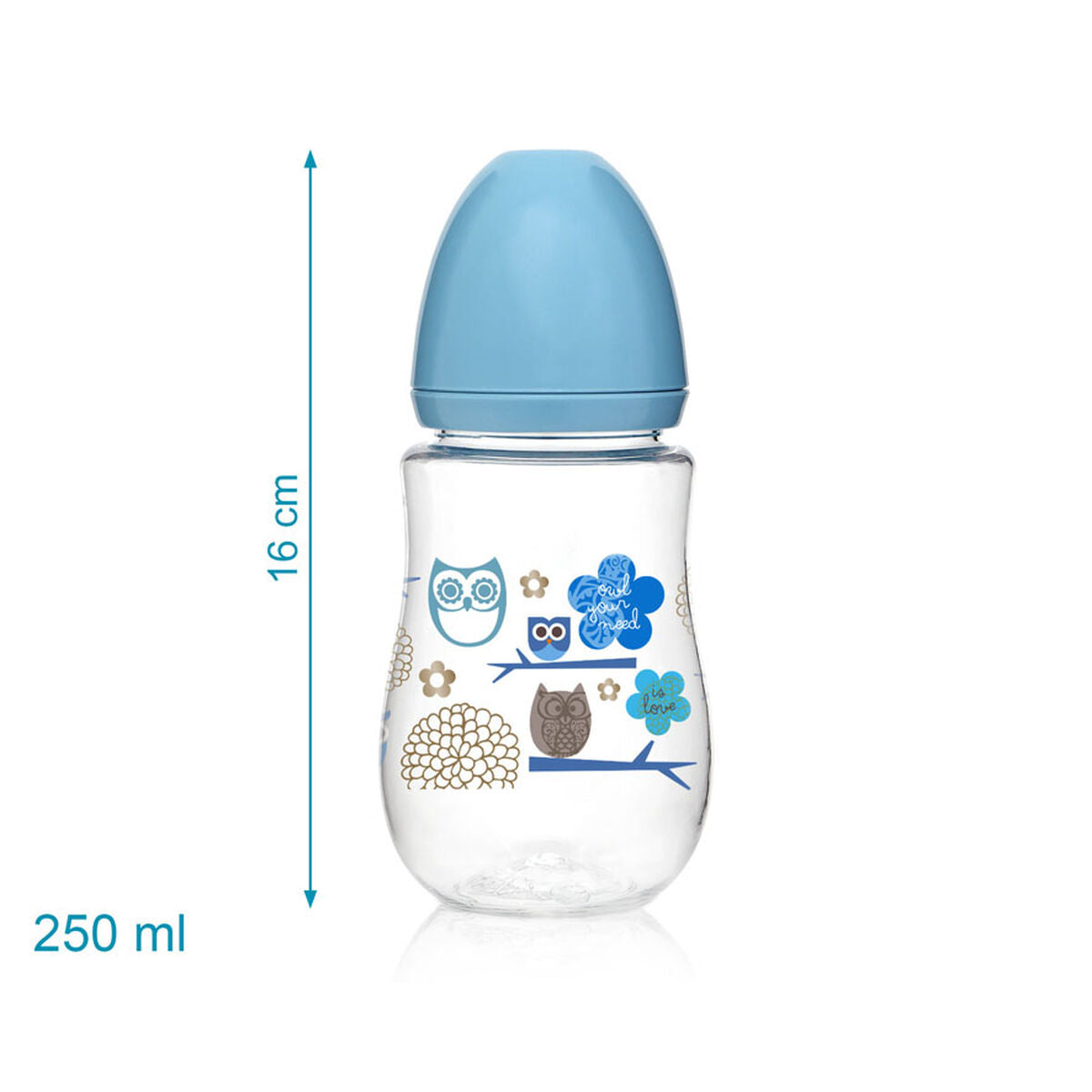 Nappflaska 250 ml Blå-Bebis, Amning och kost-BigBuy Kids-peaceofhome.se