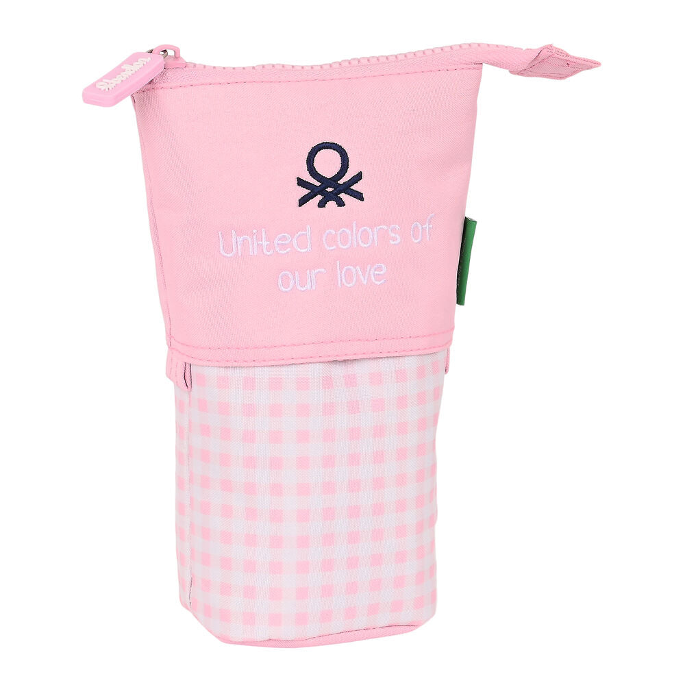 Necessär Mugg Benetton Vichy Rosa (8 x 19 x 6 cm)-Kontor och Kontorsmaterial, Skol- och utbildningsmaterial-Benetton-peaceofhome.se