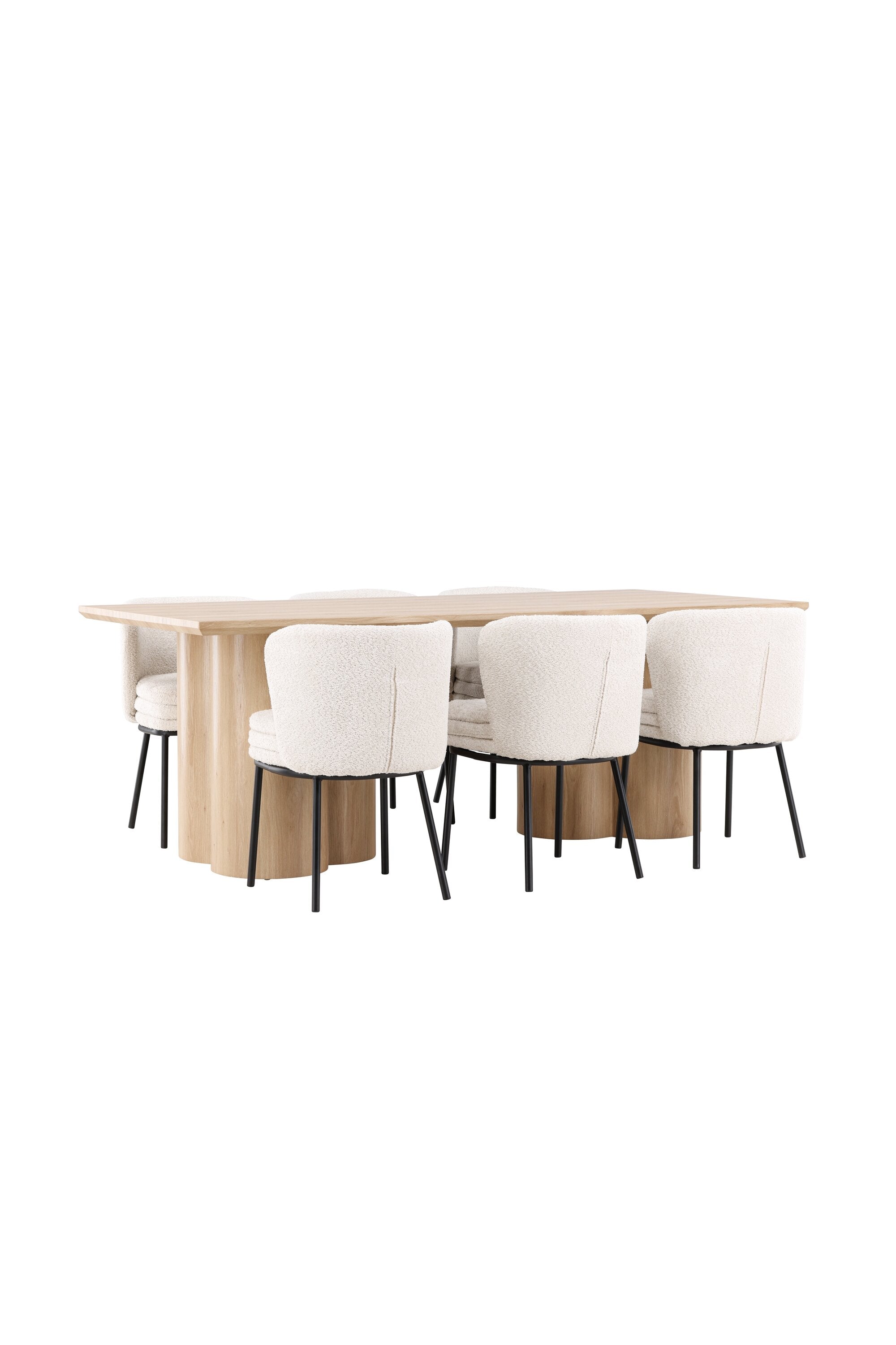 Olivia Matbord med Agnes Matstol-GR Dining Set-Venture Home-peaceofhome.se