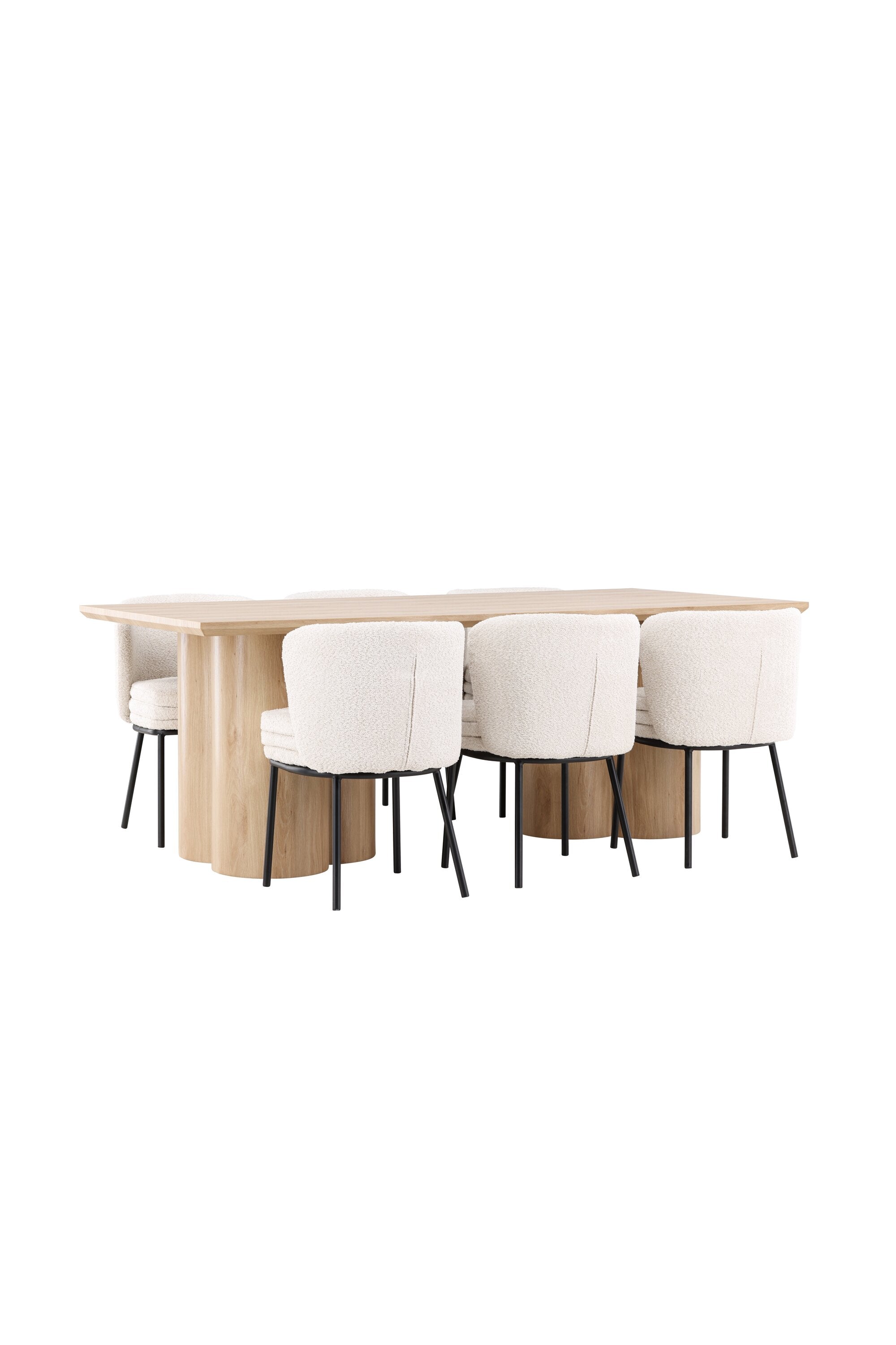 Olivia Matbord med Agnes Matstol-GR Dining Set-Venture Home-peaceofhome.se