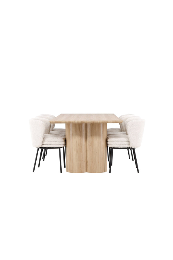 Olivia Matbord med Agnes Matstol-GR Dining Set-Venture Home-peaceofhome.se