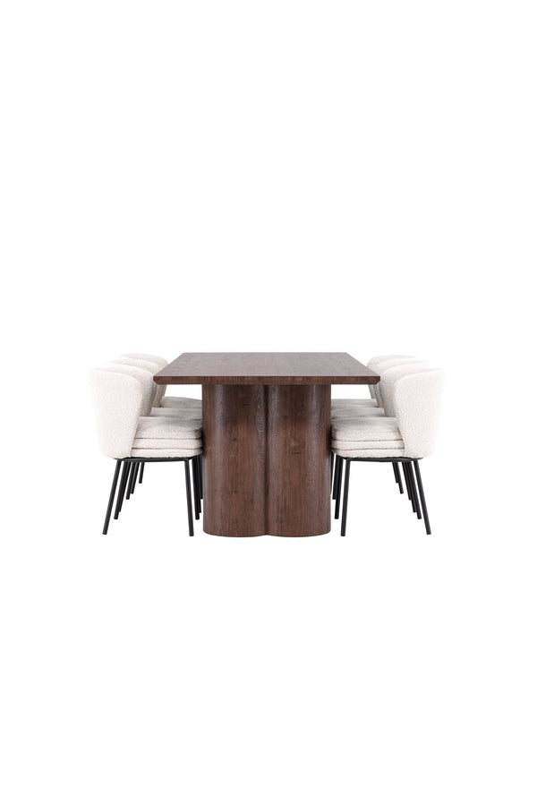 Olivia Matbord med Agnes Matstol-GR Dining Set-Venture Home-peaceofhome.se