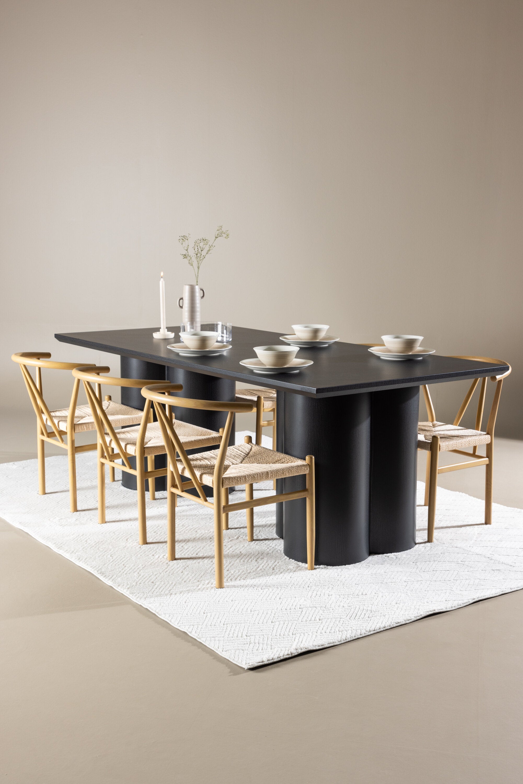 Olivia Matbord med Alfons Matstol-GR Dining Set-Venture Home-peaceofhome.se