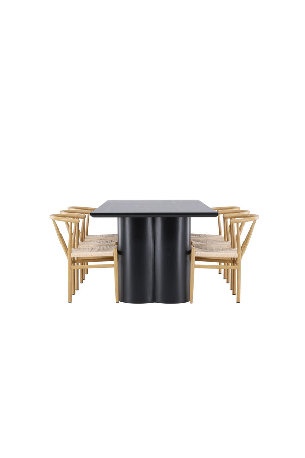 Olivia Matbord med Alfons Matstol-GR Dining Set-Venture Home-peaceofhome.se