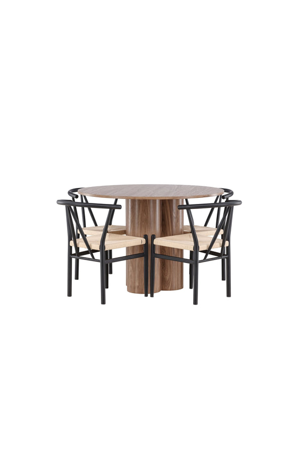 Olivia Matbord med Alfons Matstol-GR Dining Set-Venture Home-peaceofhome.se