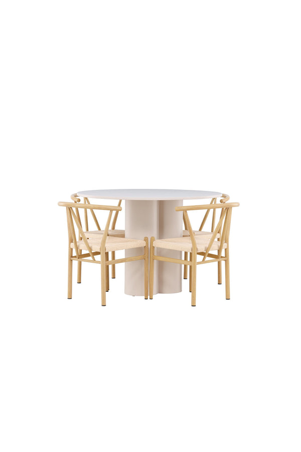 Olivia Matbord med Alfons Matstol-GR Dining Set-Venture Home-peaceofhome.se