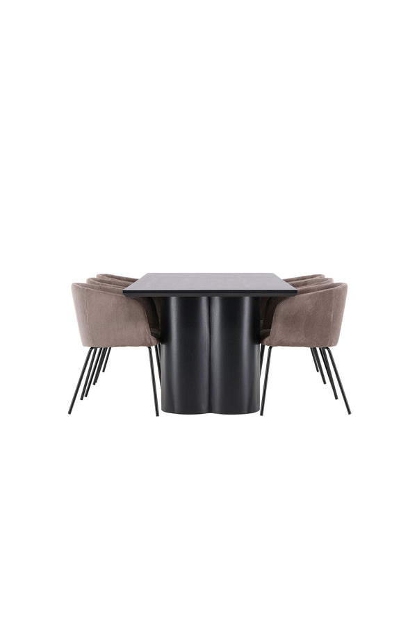 Olivia Matbord med Berit Matstol-GR Dining Set-Venture Home-peaceofhome.se