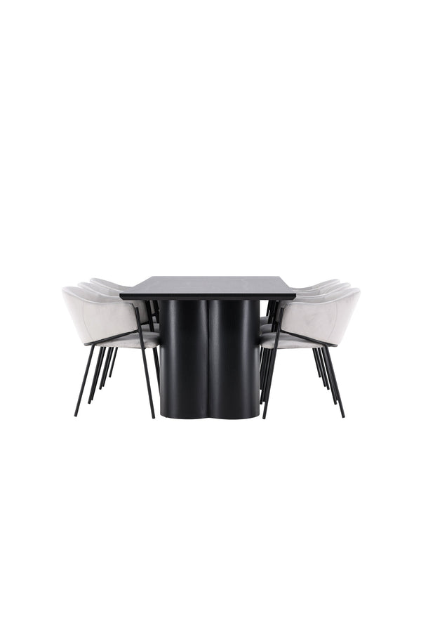 Olivia Matbord med Evelina Matstol-GR Dining Set-Venture Home-peaceofhome.se